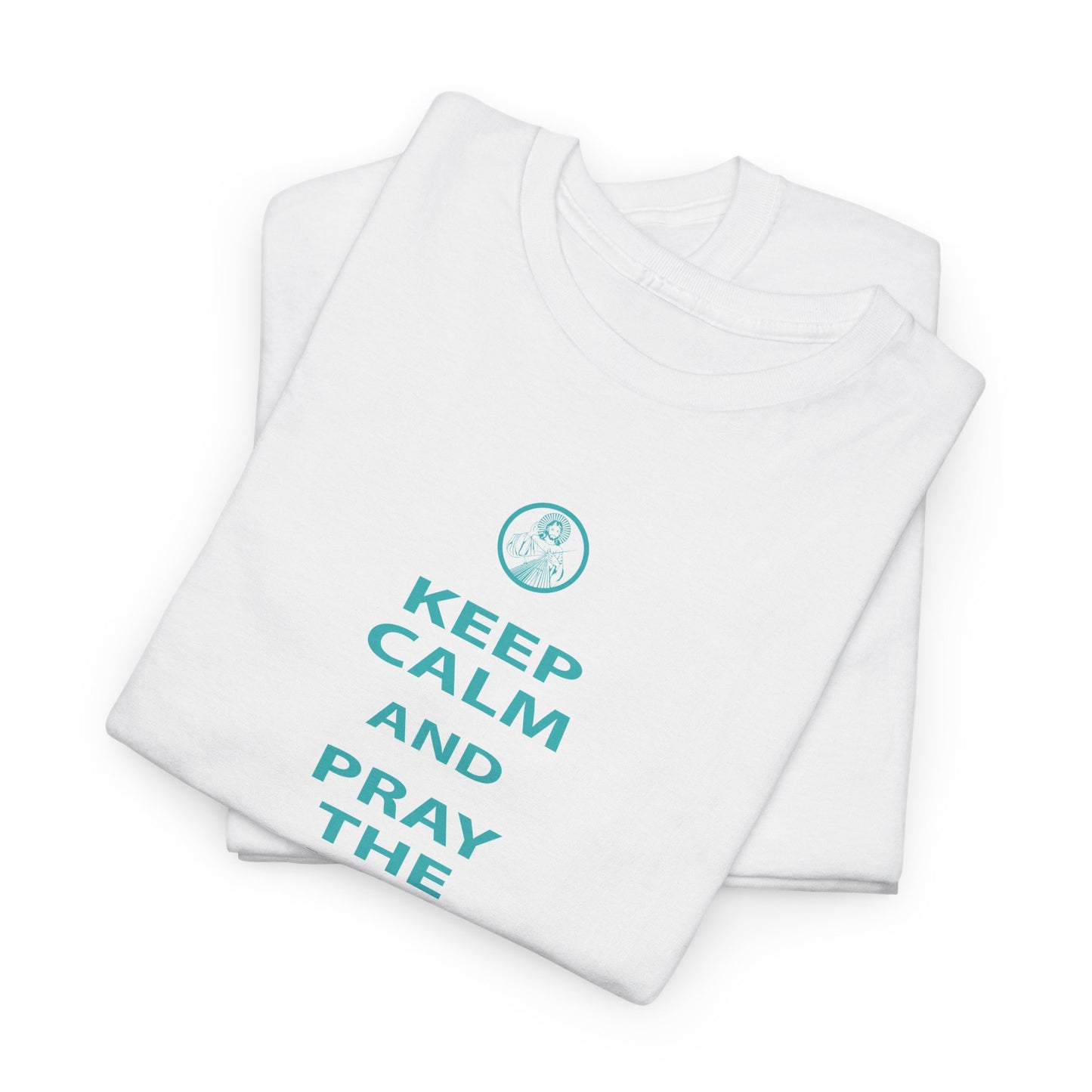Keep Calm And Pray The Divine Mercy Chaplet Unisex Heavy Cotton Tee