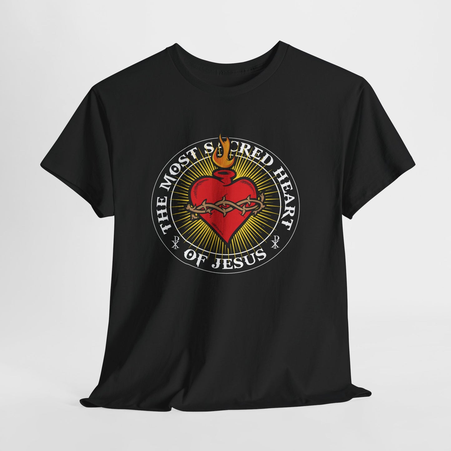 The Most Holy Sacred Heart Of Jesus Heavy Cotton Tee