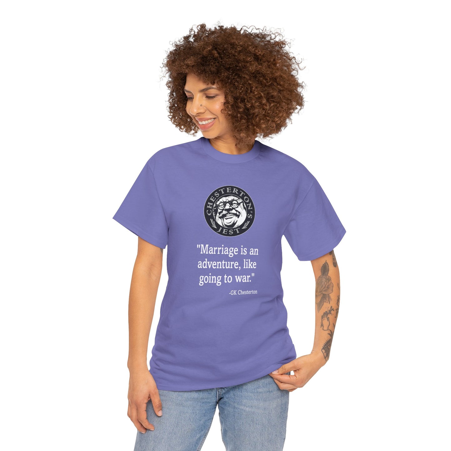 Marriage Is An Adventure, Like Going To War Heavy Cotton Tee