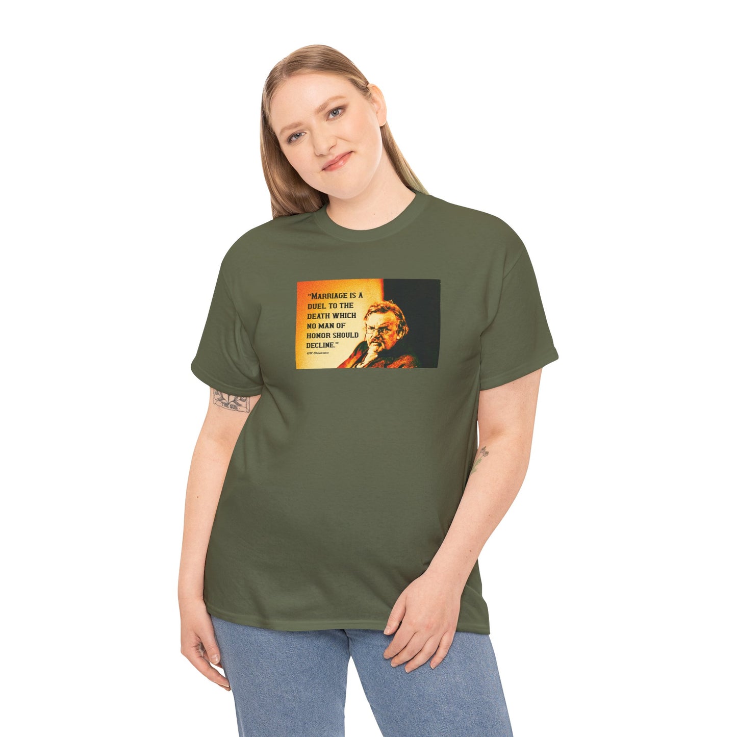 Marriage Is A Duel To The Death No Man Of Honor Should Decline Heavy Cotton Tee
