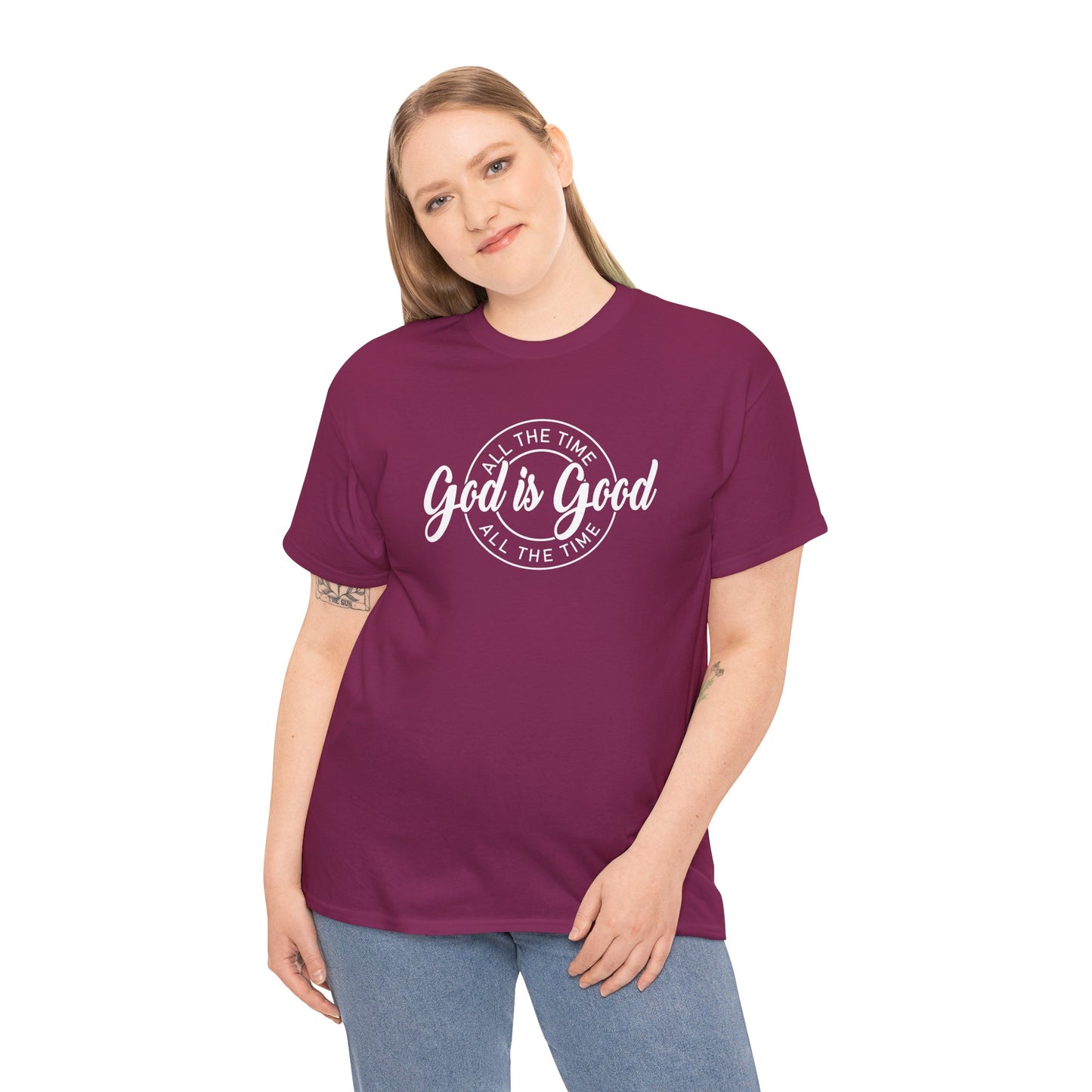 God Is Good All The Time Heavy Cotton Tee