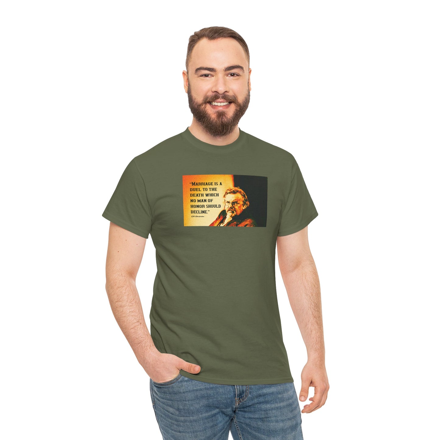 Marriage Is A Duel To The Death No Man Of Honor Should Decline Heavy Cotton Tee