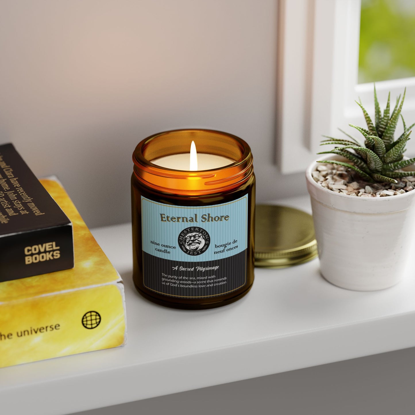 Eternal Shore Scented Candle - orange peel, sea salt, eucalyptus with teakwood and patchouli (9oz)