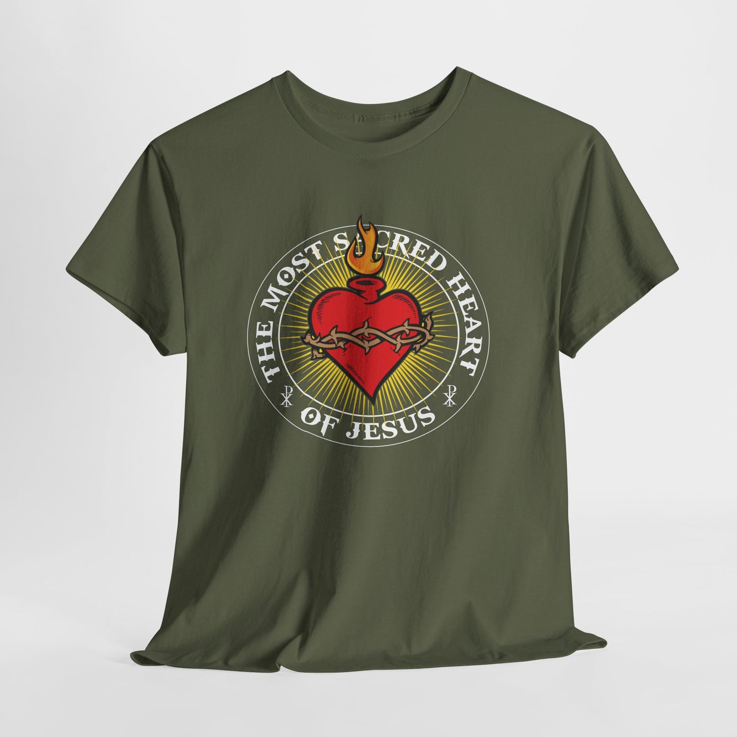 The Most Holy Sacred Heart Of Jesus Heavy Cotton Tee