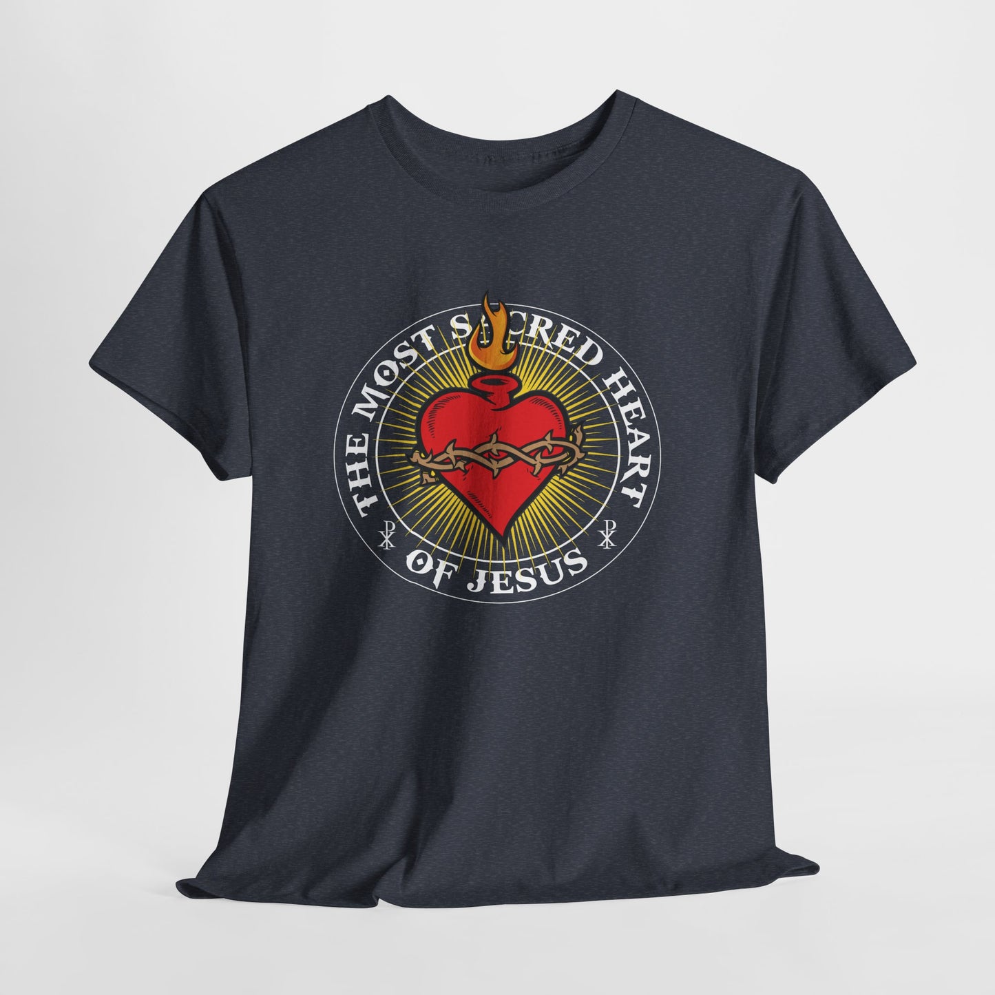 The Most Holy Sacred Heart Of Jesus Heavy Cotton Tee