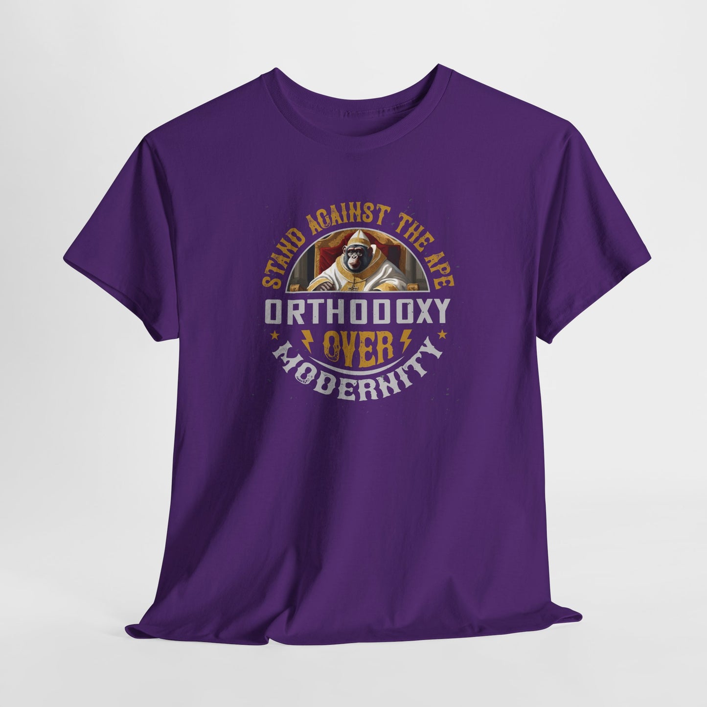 Stand Against The Ape: Orthodoxy Over Modernism Heavy Cotton Tee