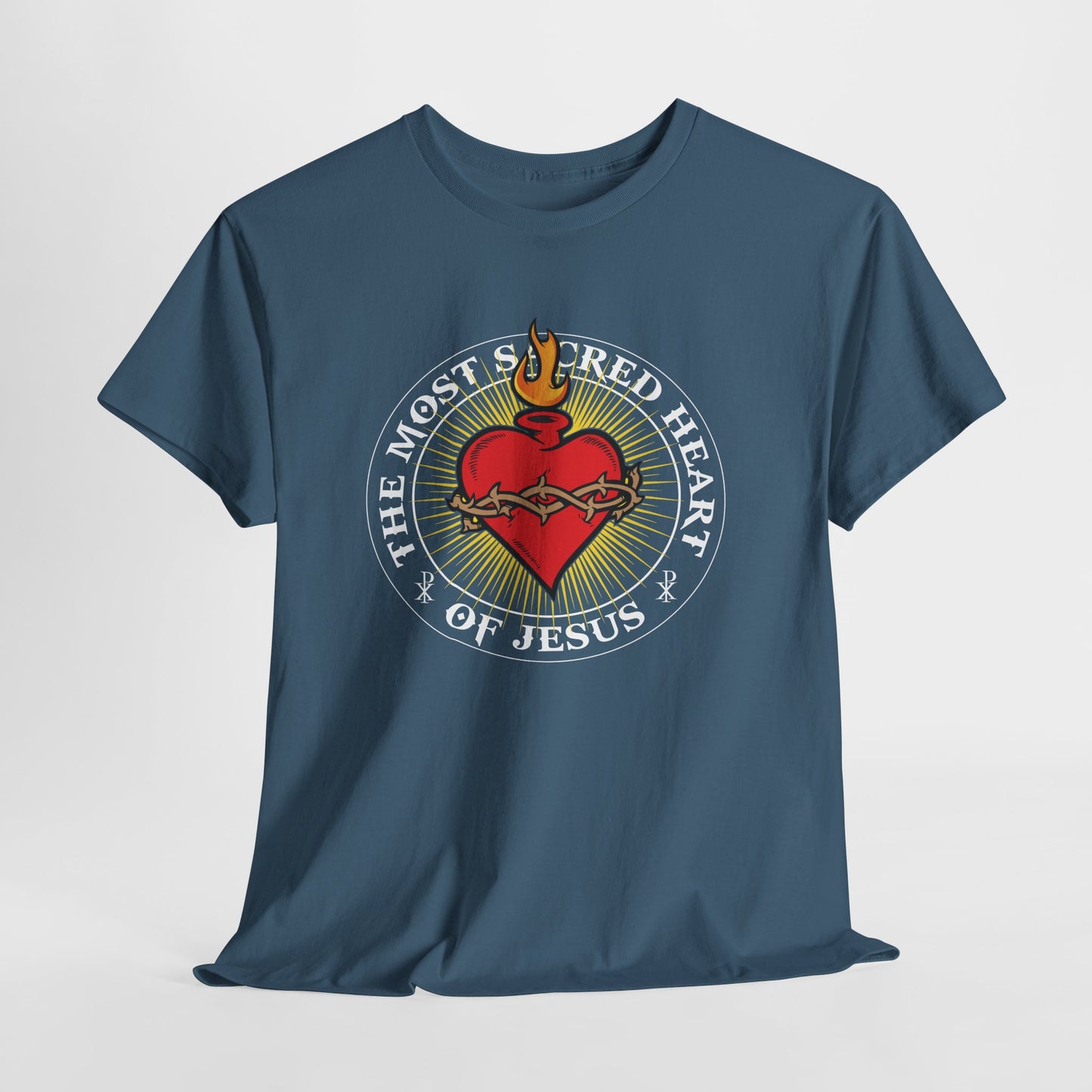 The Most Holy Sacred Heart Of Jesus Heavy Cotton Tee