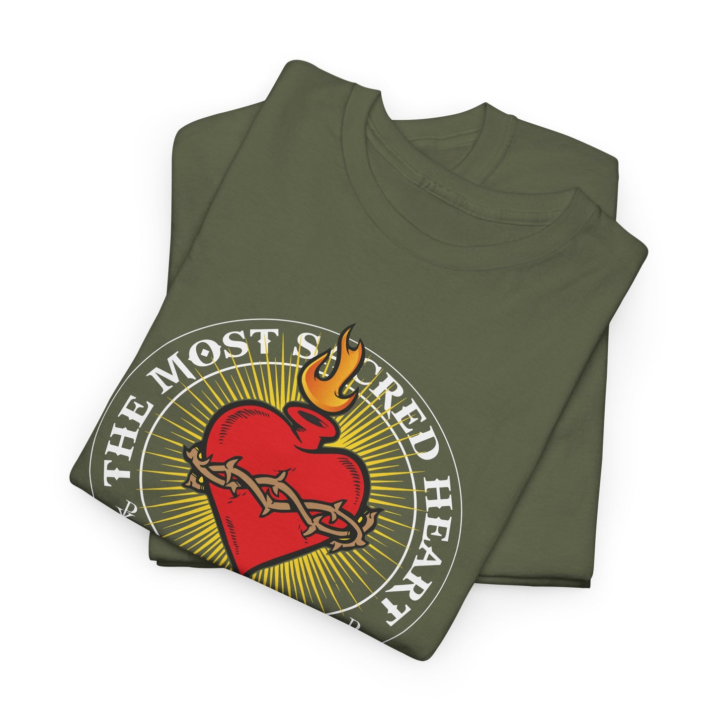 The Most Holy Sacred Heart Of Jesus Heavy Cotton Tee