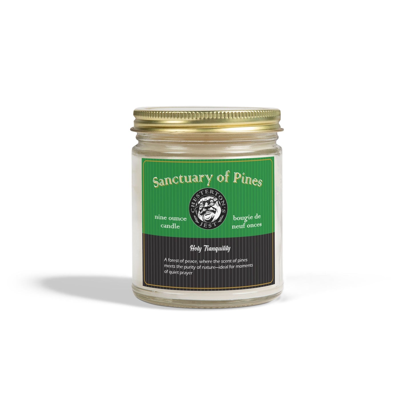 A Sanctuary of Pines Scented Candle, evergreen and cedar with notes of amber and lemon peel, (9oz)