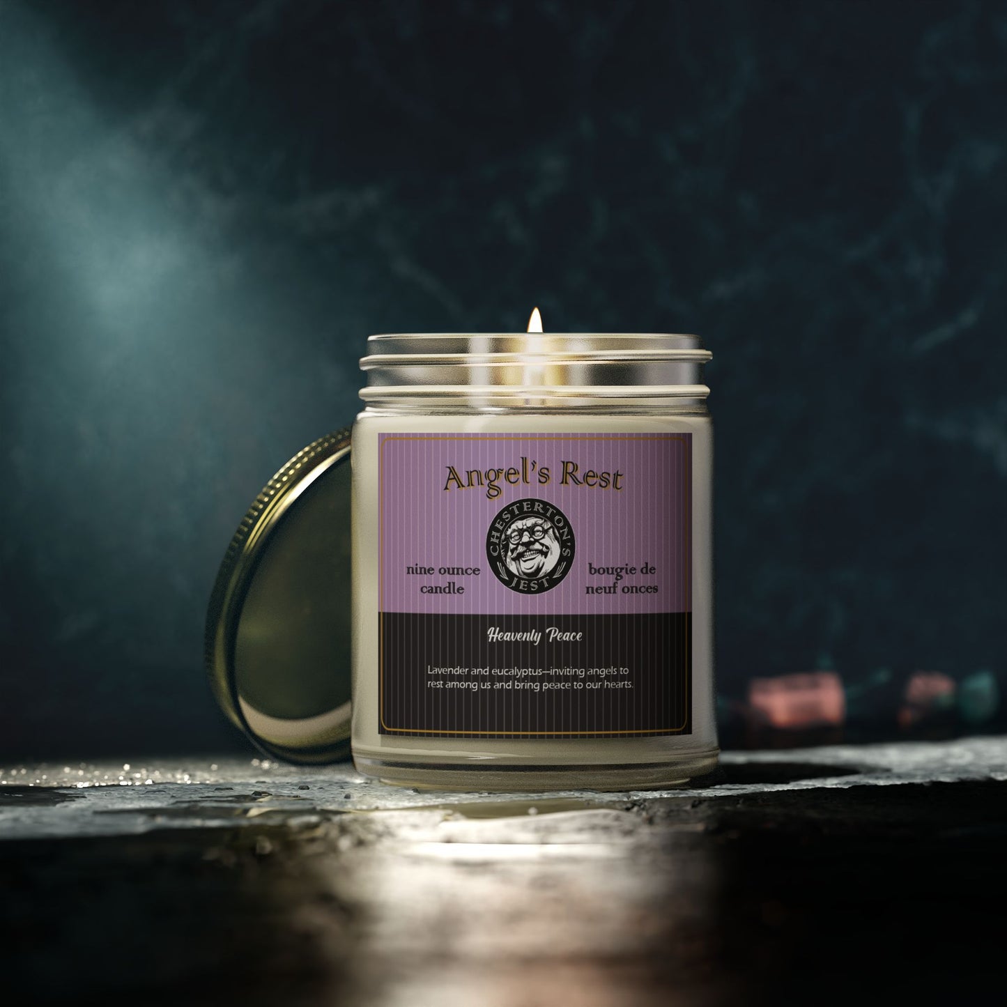 Angel's Rest Scented Candle - lavender, eucalyptus and camphor (9oz)