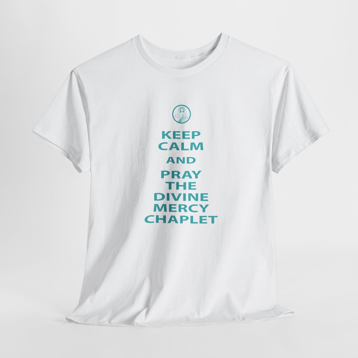 Keep Calm And Pray The Divine Mercy Chaplet Unisex Heavy Cotton Tee