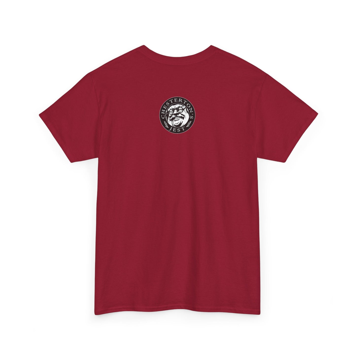 "Worthy is the Lamb, who was slain, to receive power and wealth and wisdom and strength and honor and glory and praise!" Heavy Cotton Tee