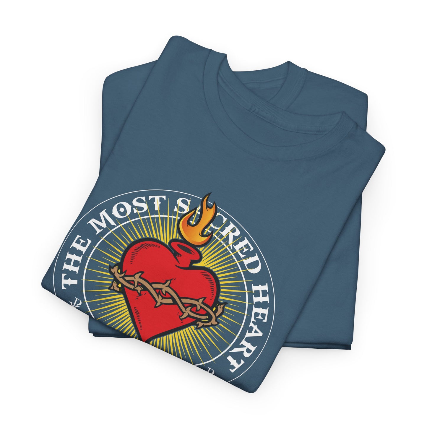 The Most Holy Sacred Heart Of Jesus Heavy Cotton Tee
