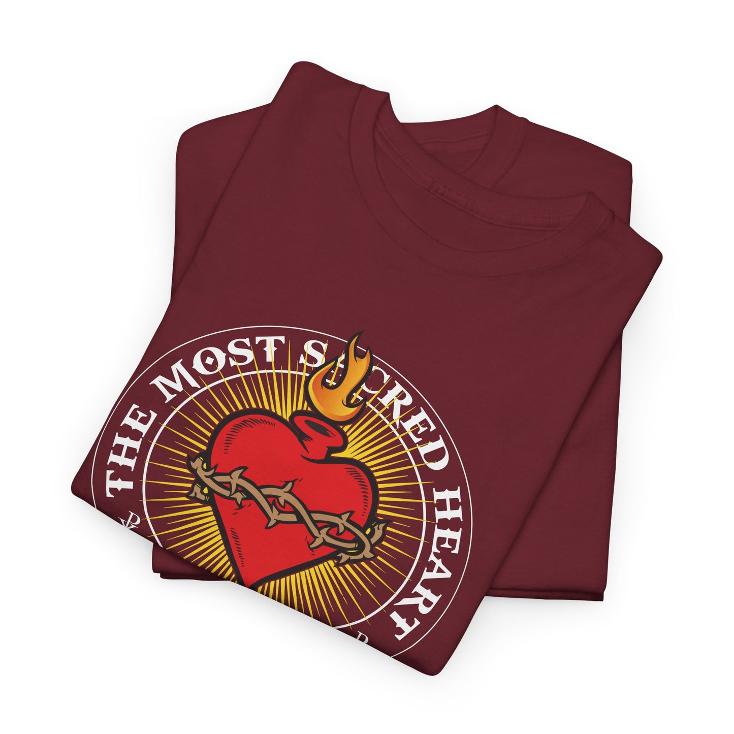 The Most Holy Sacred Heart Of Jesus Heavy Cotton Tee