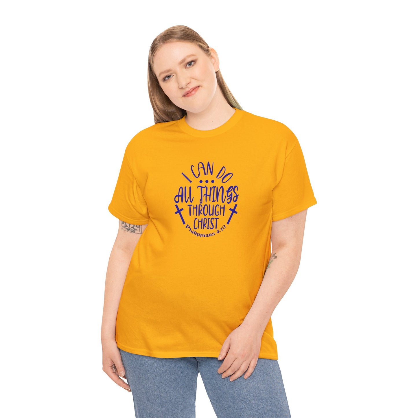 I Can Do All Things Through Christ Heavy Cotton Tee