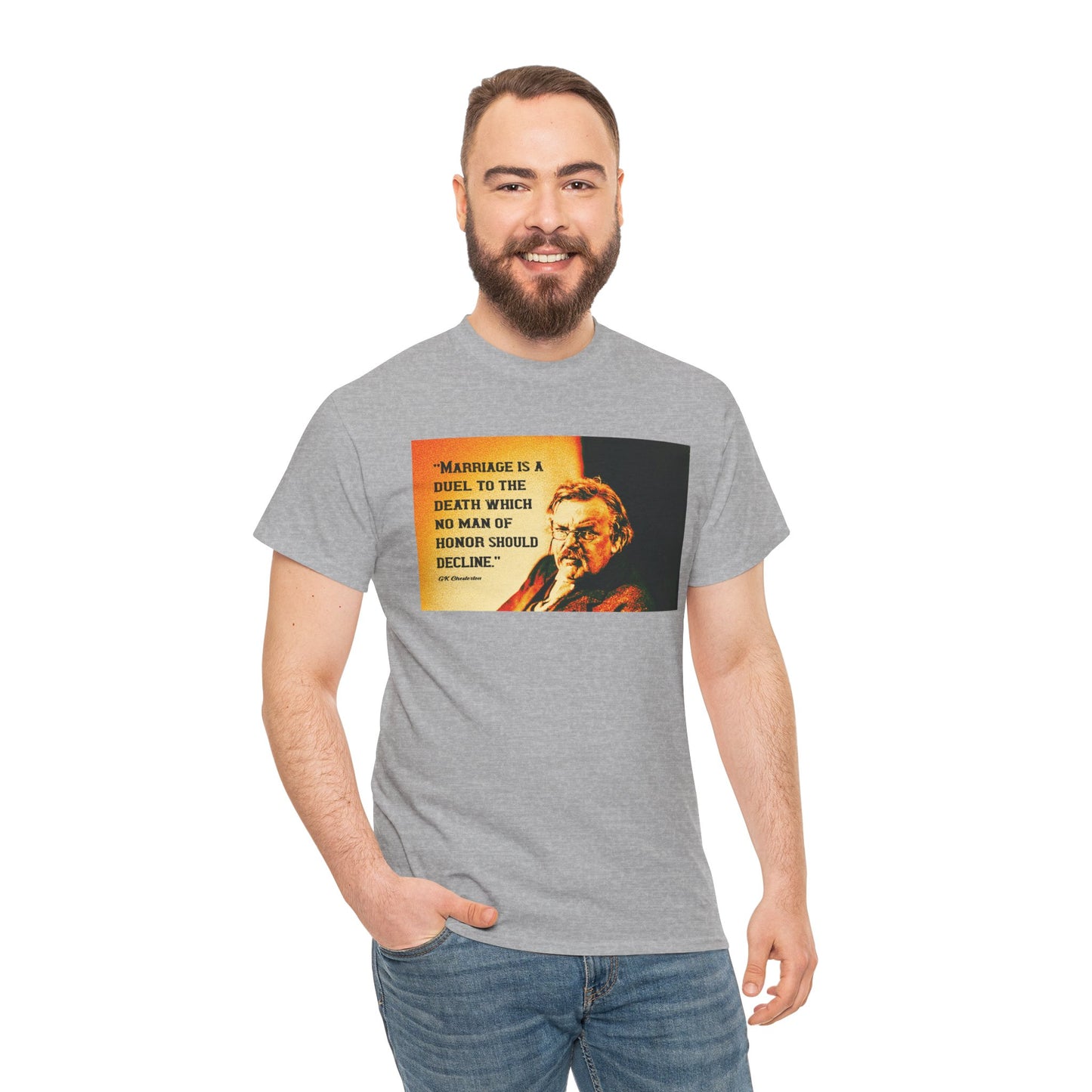 Marriage Is A Duel To The Death No Man Of Honor Should Decline Heavy Cotton Tee