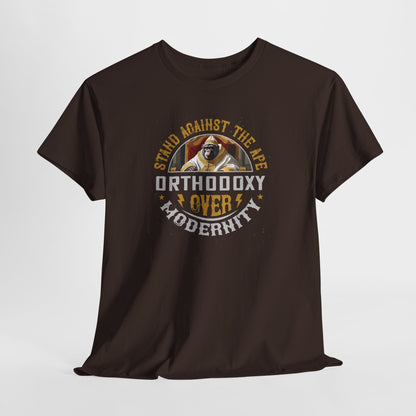 Stand Against The Ape: Orthodoxy Over Modernism Heavy Cotton Tee