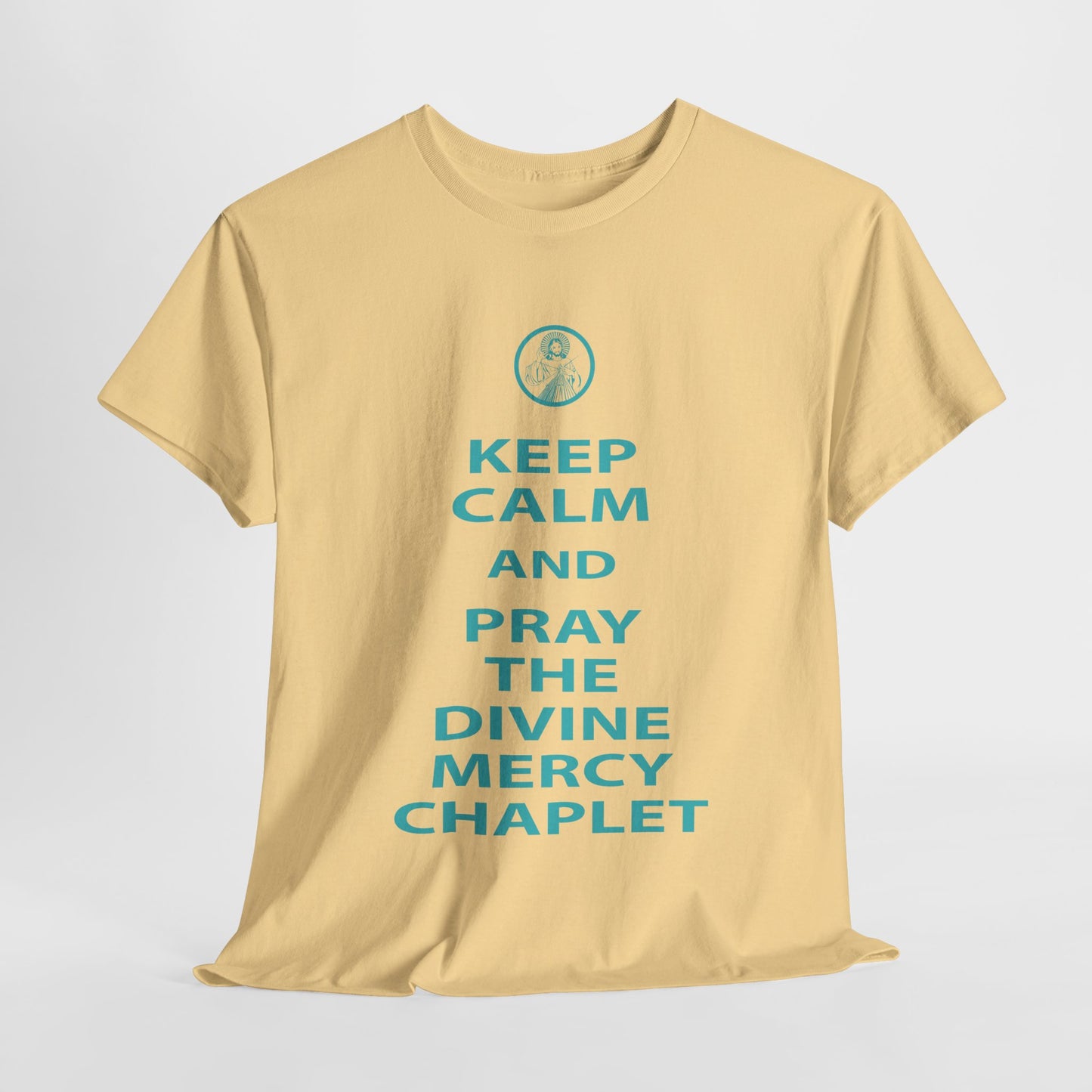 Keep Calm And Pray The Divine Mercy Chaplet Unisex Heavy Cotton Tee