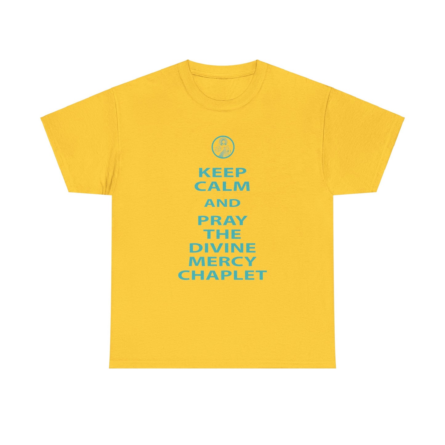 Keep Calm And Pray The Divine Mercy Chaplet Unisex Heavy Cotton Tee