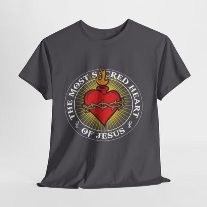 The Most Holy Sacred Heart Of Jesus Heavy Cotton Tee