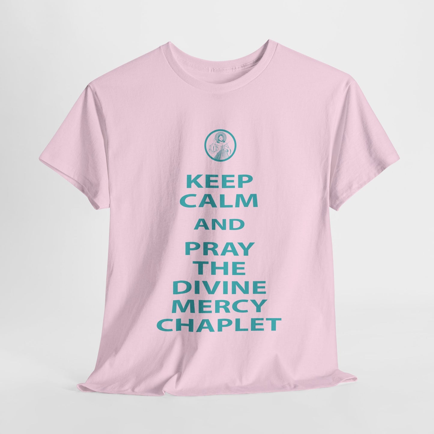 Keep Calm And Pray The Divine Mercy Chaplet Unisex Heavy Cotton Tee