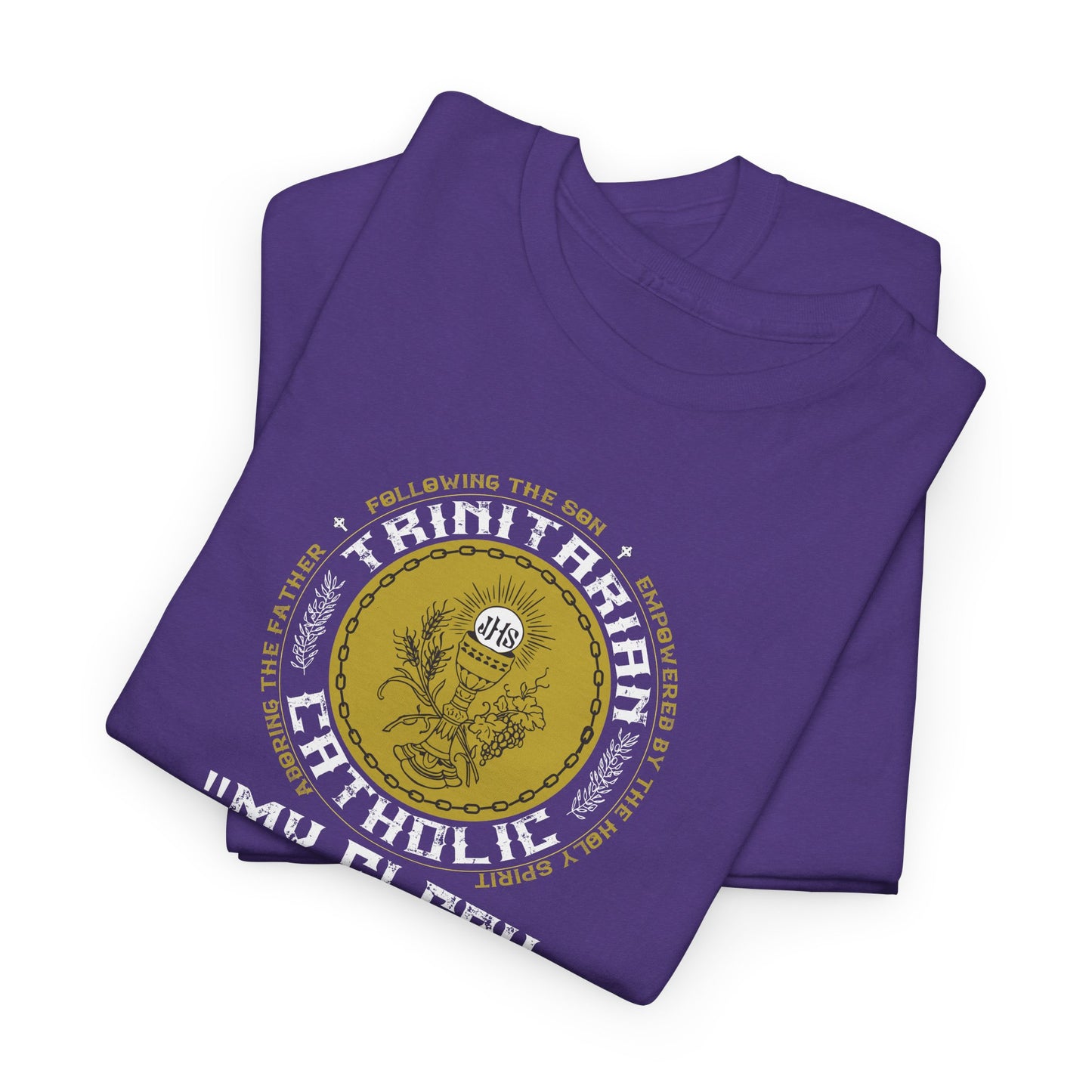 Adoring the Father, Following the Son, Empowered by the Holy Spirit: My Flesh is Meat Indeed Heavy Cotton Tee
