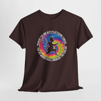 Beware the One with Flattering Tongue, For His Words Shall Ensnare the Foolish Heavy Cotton Tee