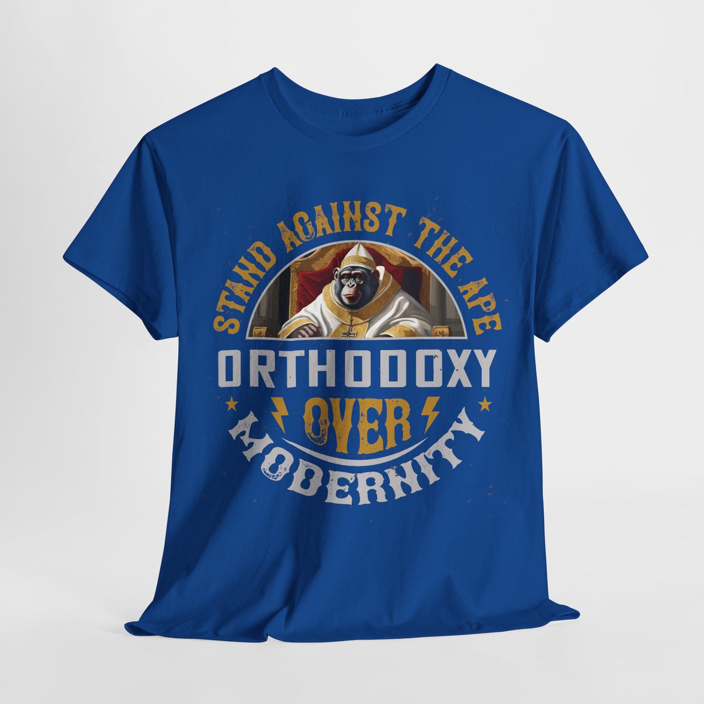 Stand Against The Ape: Orthodoxy Over Modernism Heavy Cotton Tee