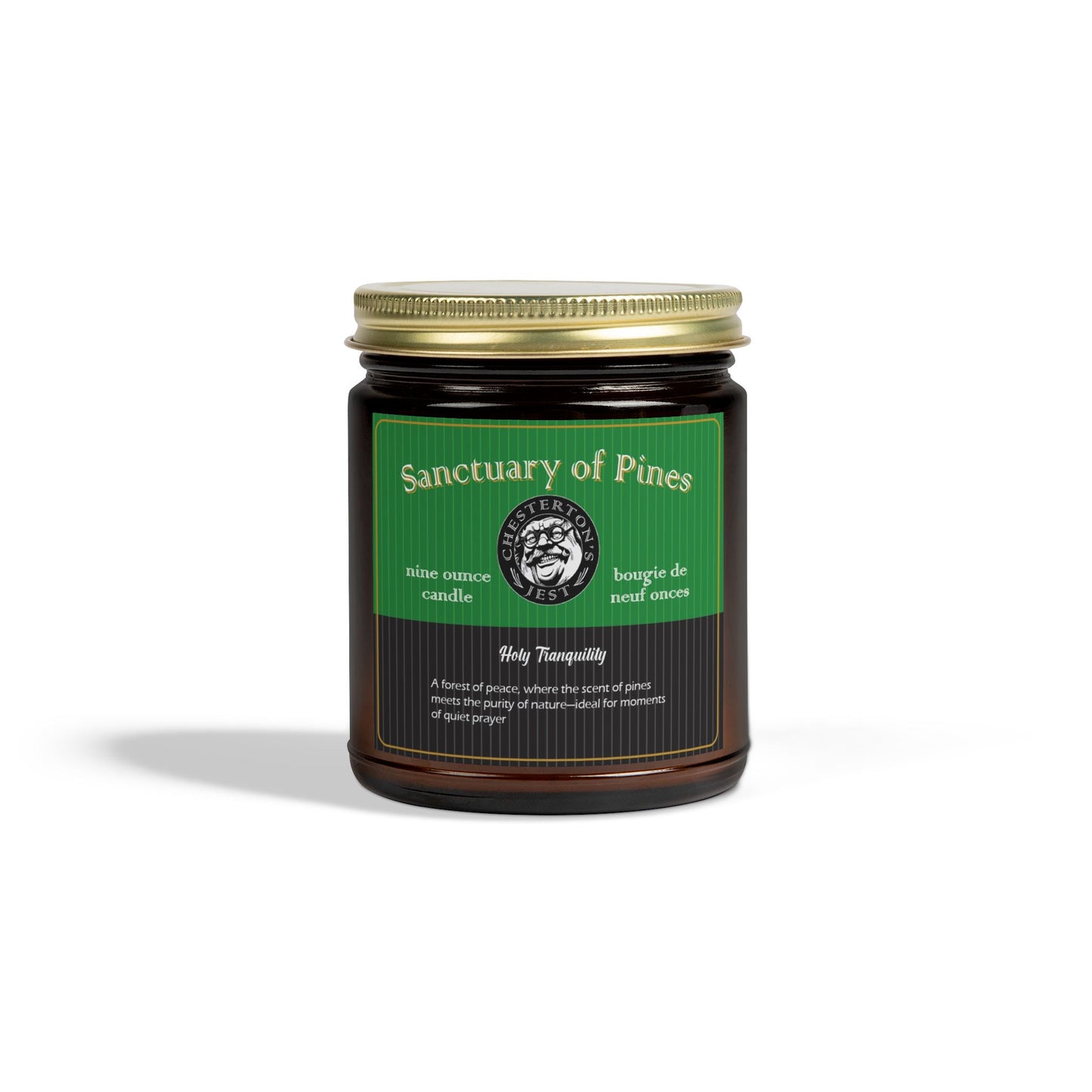 A Sanctuary of Pines Scented Candle, evergreen and cedar with notes of amber and lemon peel,  (9oz)