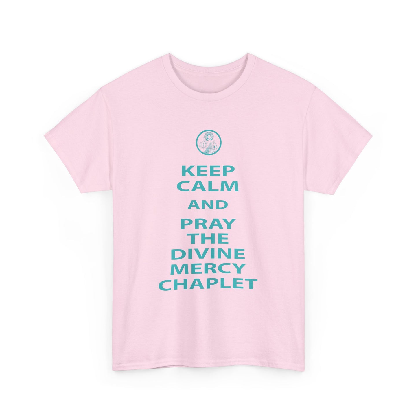 Keep Calm And Pray The Divine Mercy Chaplet Unisex Heavy Cotton Tee