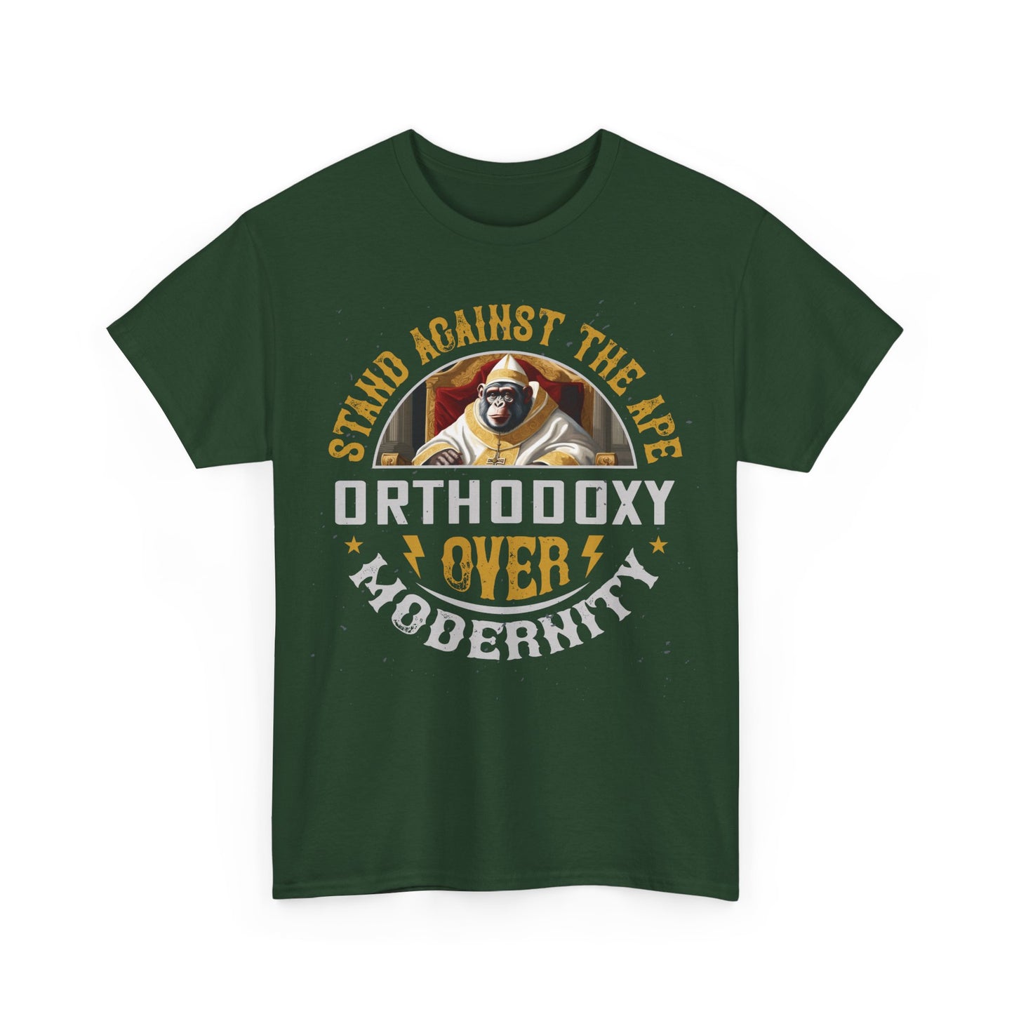 Stand Against The Ape: Orthodoxy Over Modernism Heavy Cotton Tee