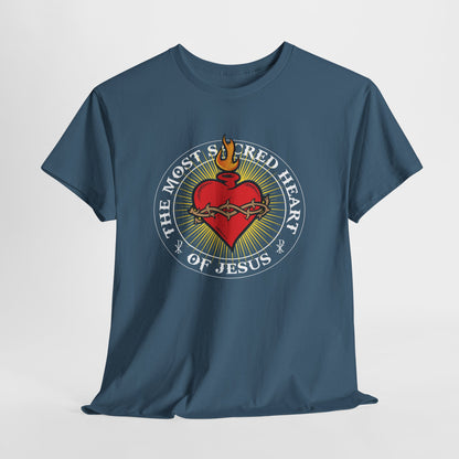 The Most Holy Sacred Heart Of Jesus Heavy Cotton Tee