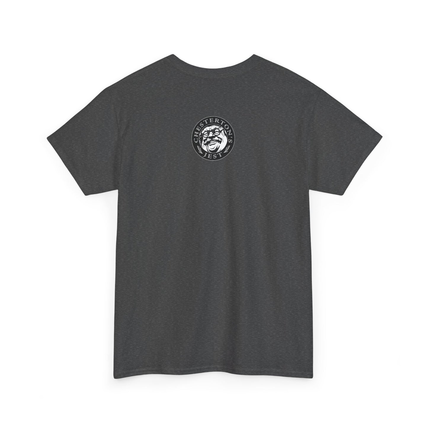"Worthy is the Lamb, who was slain, to receive power and wealth and wisdom and strength and honor and glory and praise!" Heavy Cotton Tee
