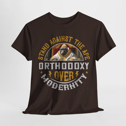 Stand Against The Ape: Orthodoxy Over Modernism Heavy Cotton Tee