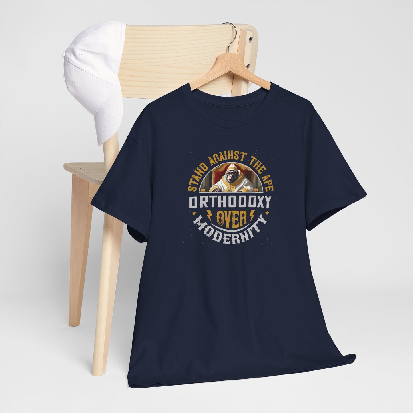 Stand Against The Ape: Orthodoxy Over Modernism Heavy Cotton Tee
