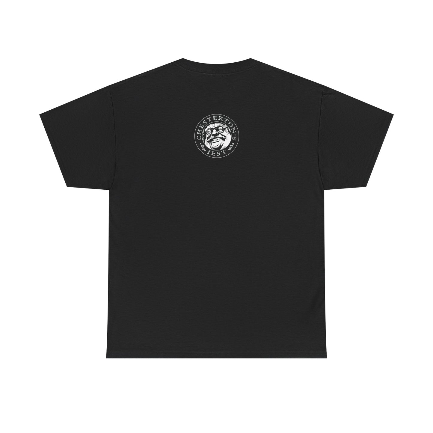 GK Chesterton in Silhouette Edgy Graphic Tee, Casual Unisex Heavy Cotton T-shirt