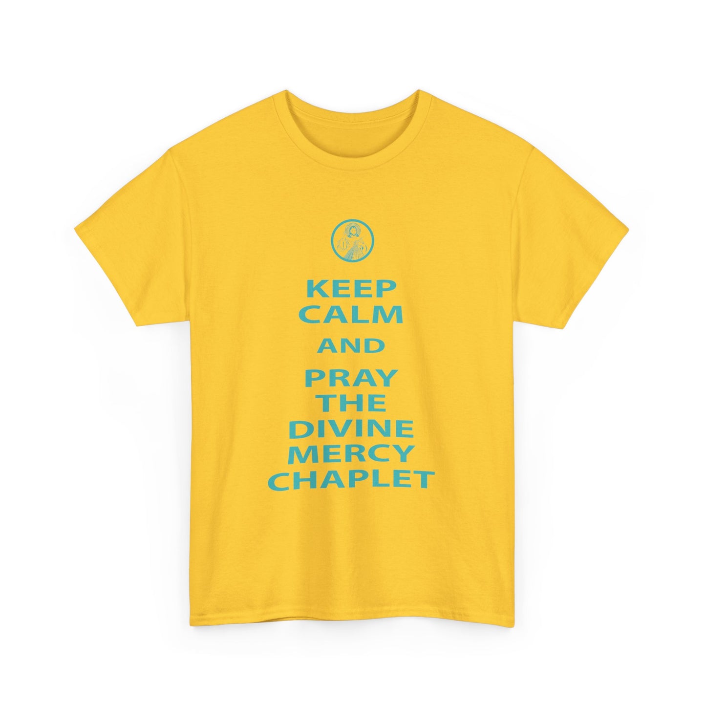 Keep Calm And Pray The Divine Mercy Chaplet Unisex Heavy Cotton Tee