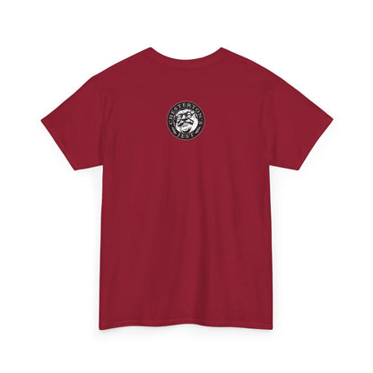 "Worthy is the Lamb, who was slain, to receive power and wealth and wisdom and strength and honor and glory and praise!" Heavy Cotton Tee