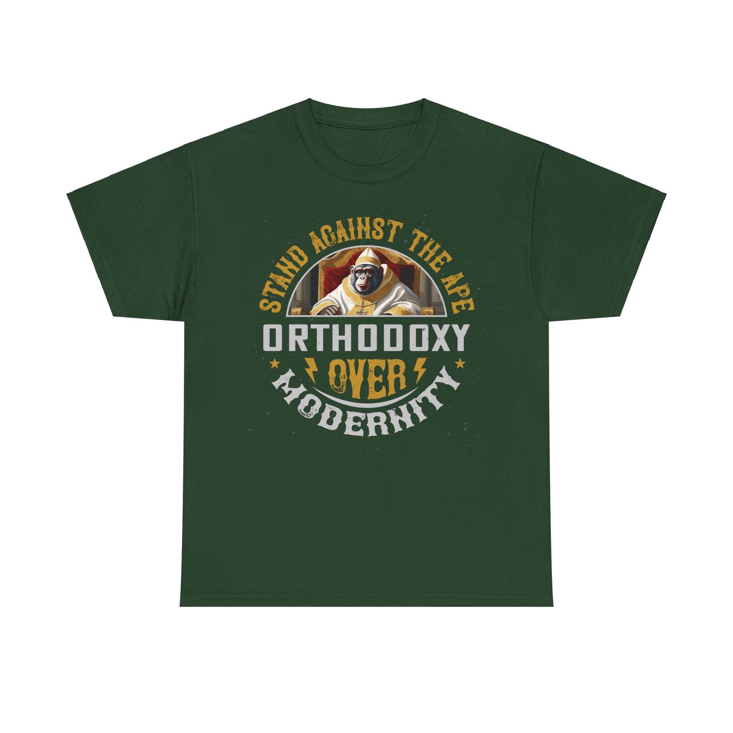 Stand Against The Ape: Orthodoxy Over Modernism Heavy Cotton Tee