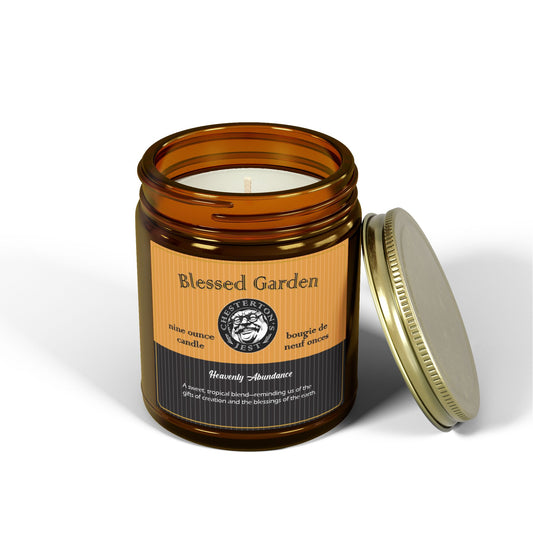 Blessed Garden Scented Candle - mango, peach, coconut 9oz - Heavenly Abundance Aroma