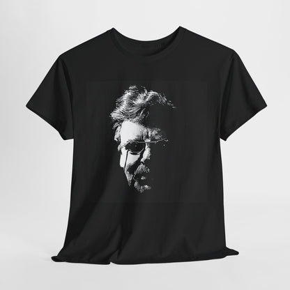 GK Chesterton in Silhouette Edgy Graphic Tee, Casual Unisex Heavy Cotton T-shirt