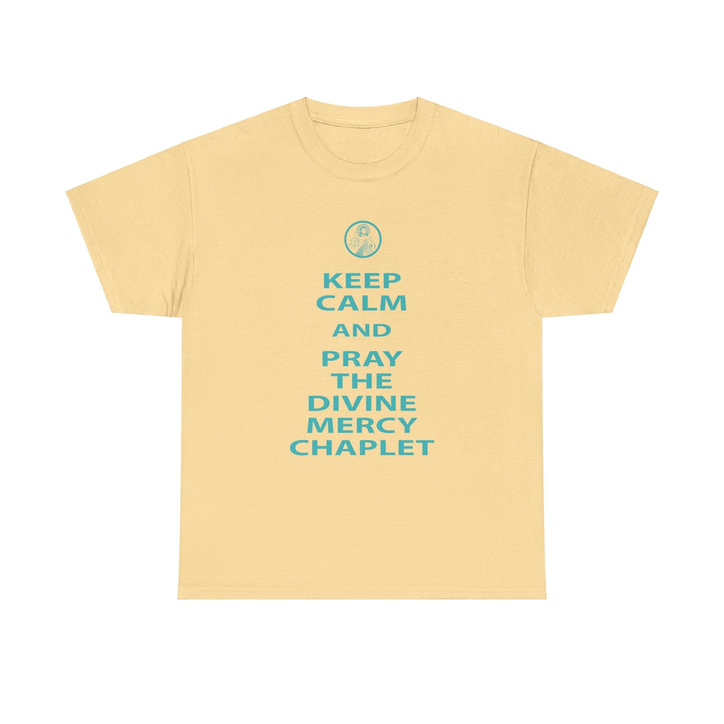 Keep Calm And Pray The Divine Mercy Chaplet Unisex Heavy Cotton Tee