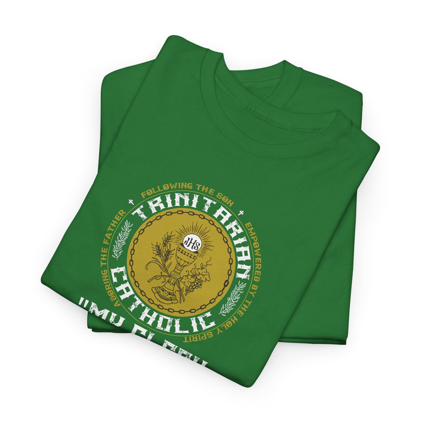 Adoring the Father, Following the Son, Empowered by the Holy Spirit: My Flesh is Meat Indeed Heavy Cotton Tee